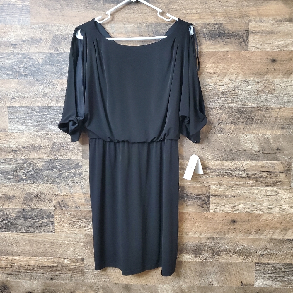 Black dress with slit sleeve